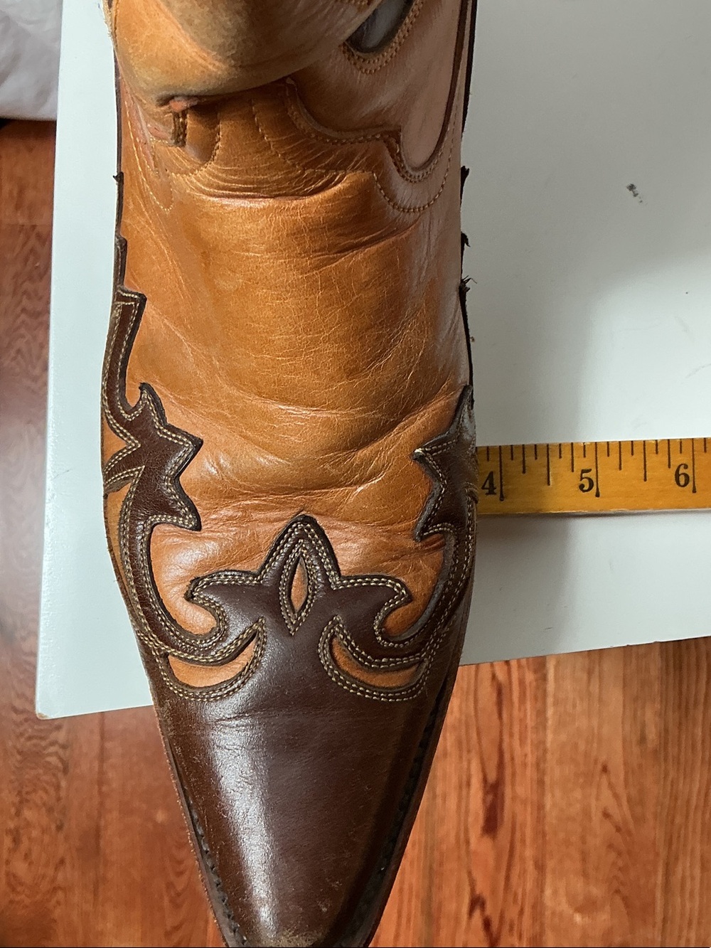 Corral Two-Tone Brown Leather Western Heeled Boots - Picture 13 of 13